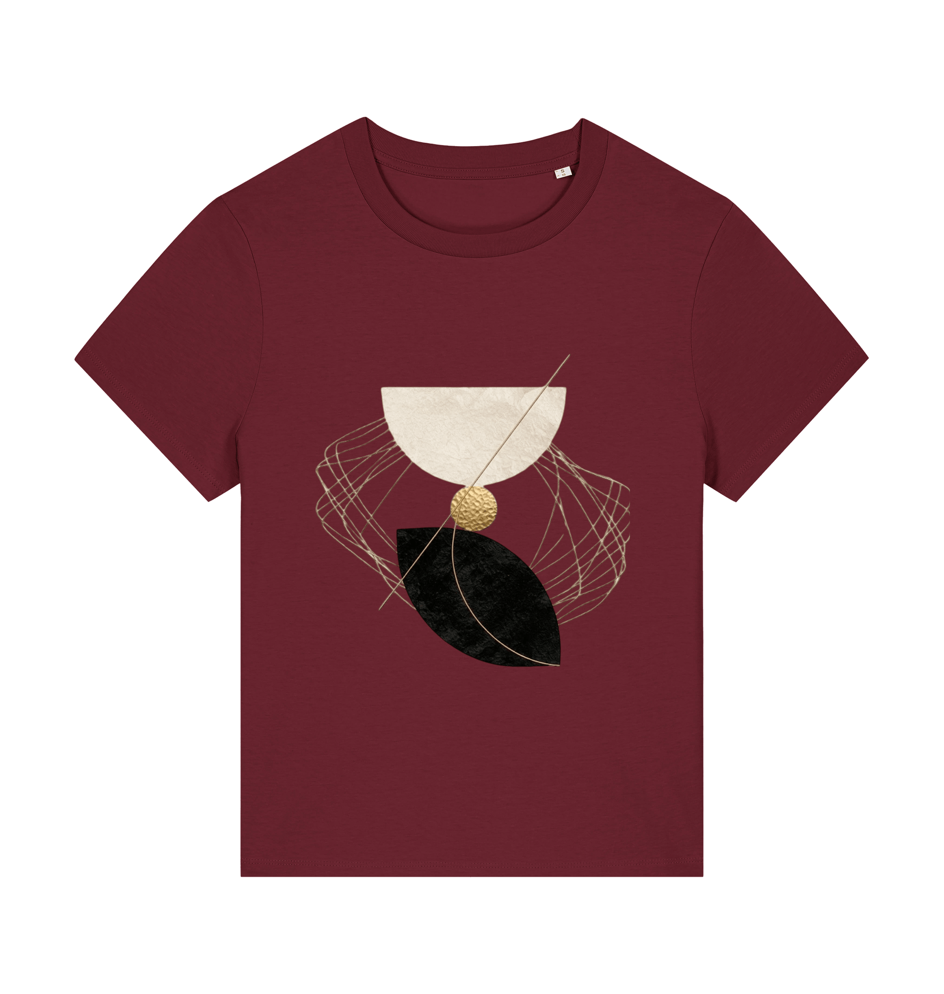 Burgundy Printed T-shirt Front