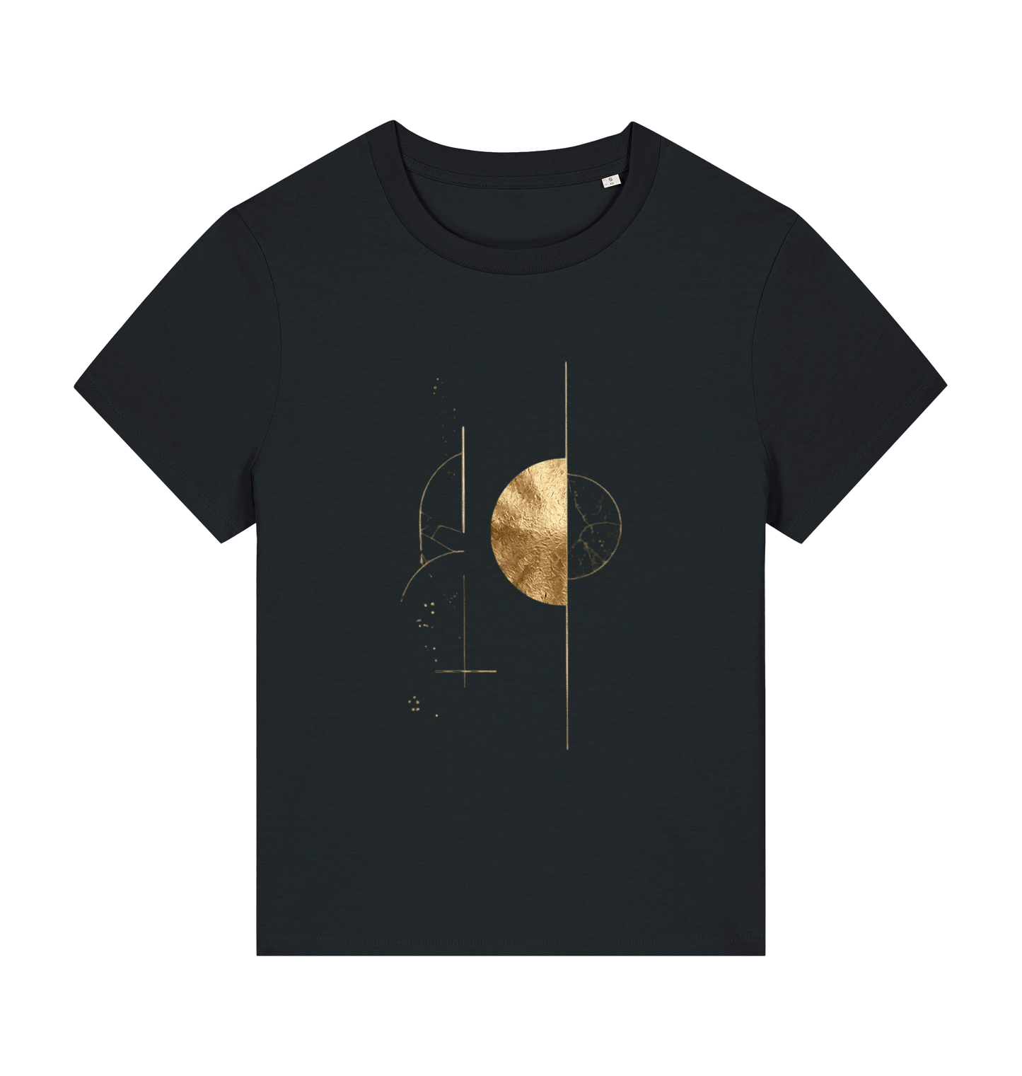 Black Printed T-shirt Front
