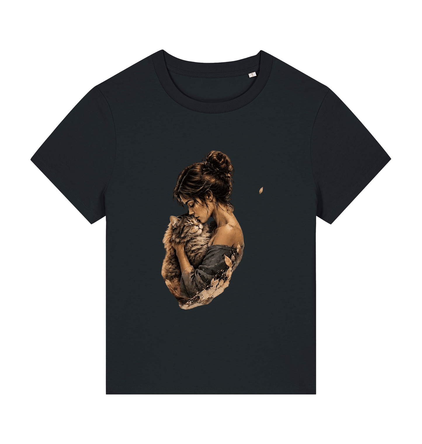 Black Printed T-shirt Front