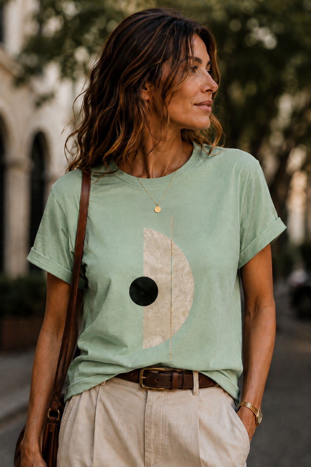Sage Geometry | Wearable Art Tee