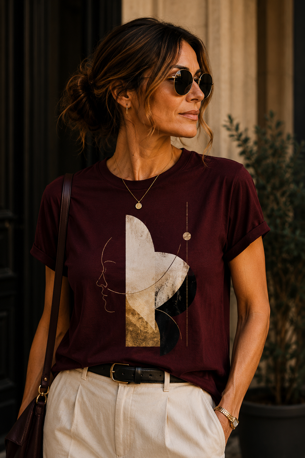 The Burgundy Muse | Wearable Art Tee